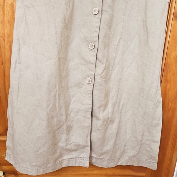 Jessica Sport Women's Button Front Sleeveless Midi Shirt Dress With Side Slits - Picture 6 of 15